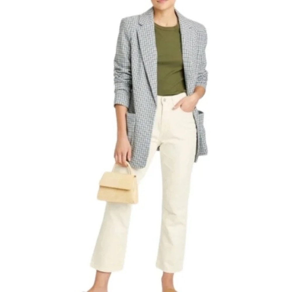 White High Rise Cropped Denim Jeans